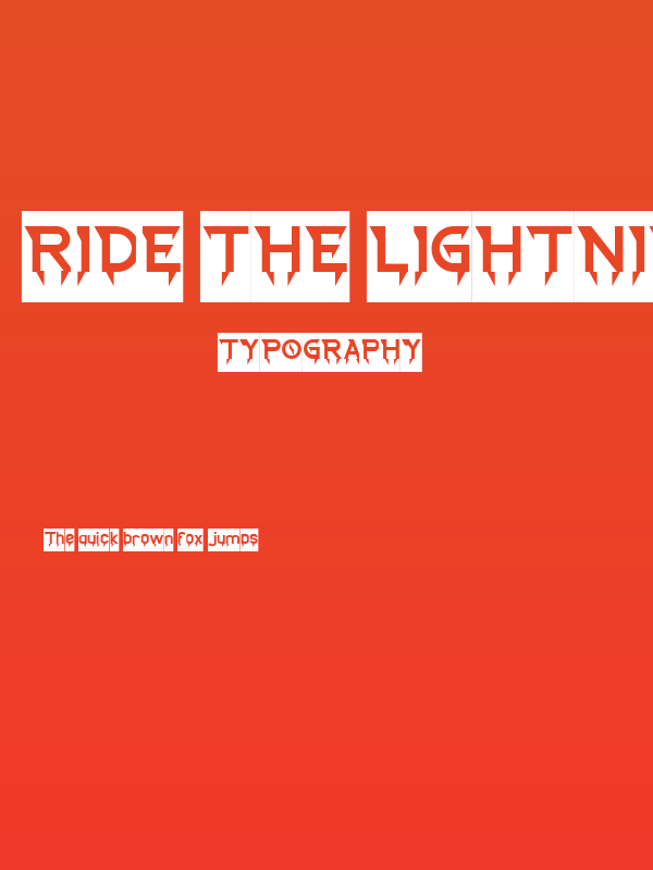 Ride The Lightning-Inverse Poster