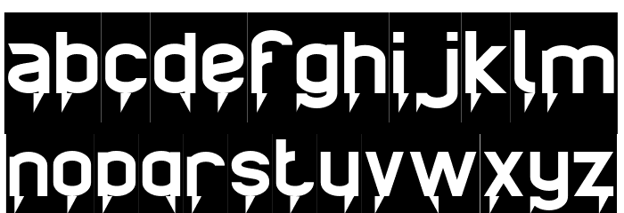 Ride The Lightning-Inverse Font LOWERCASE
