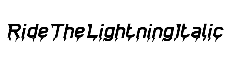 Ride The Lightning Italic  Fuentes Gratis Descargar
