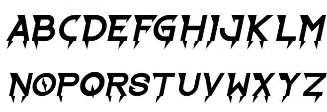 Ride The Lightning Italic Fonte MAIÚSCULAS
