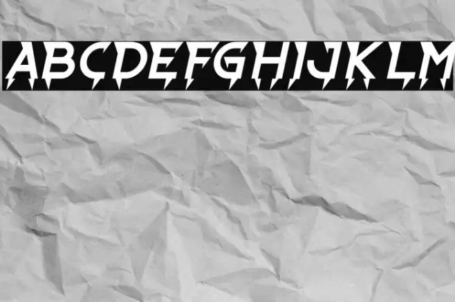 Ride The Lightning Italic Font examples