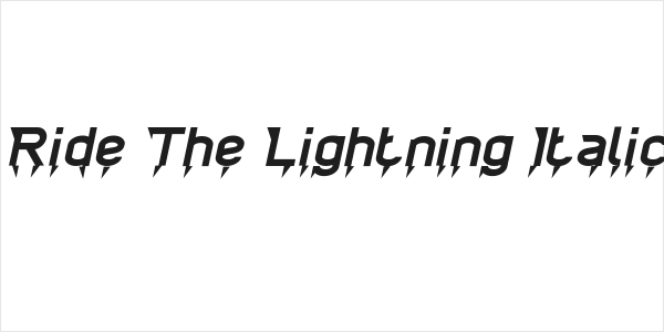 Ride The Lightning Italic Logo
