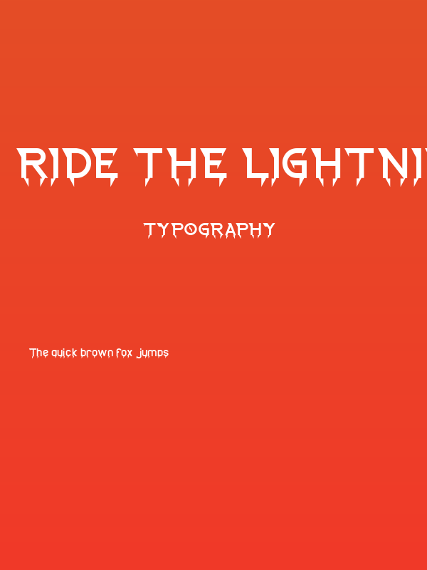 Ride The Lightning-Light Poster