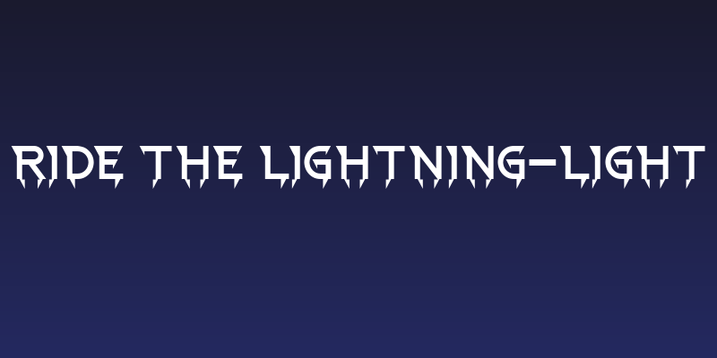 Ride The Lightning-Light Social Header