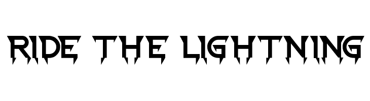 Ride the Lightning  les polices de caractères gratuit tlcharger