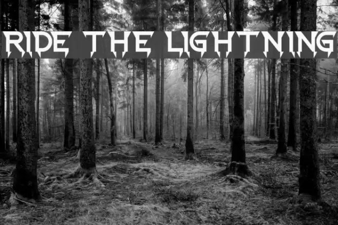 Ride the Lightning Font examples