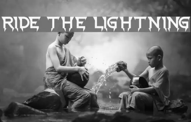 Ride the Lightning Font examples