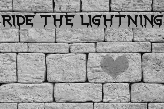 Ride the Lightning Font examples