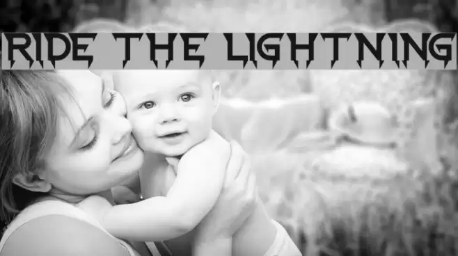 Ride the Lightning Font examples