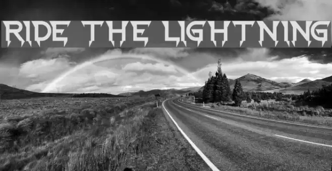 Ride the Lightning Font examples