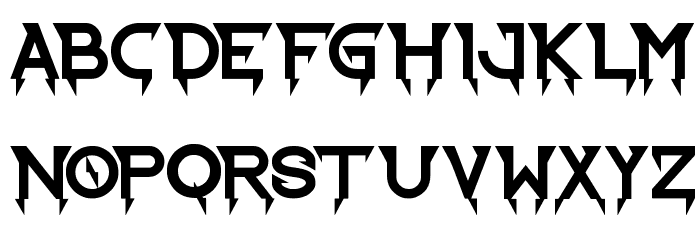 Ride the Lightning Font LOWERCASE