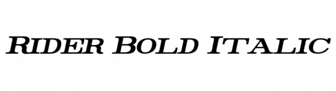 Rider Bold Italic  नि: शुल्क फ़ॉन्ट्स डाउनलोड