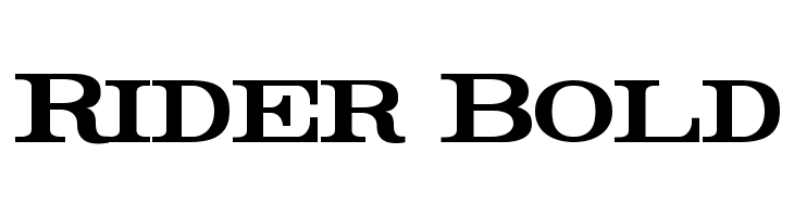 Rider Bold Font