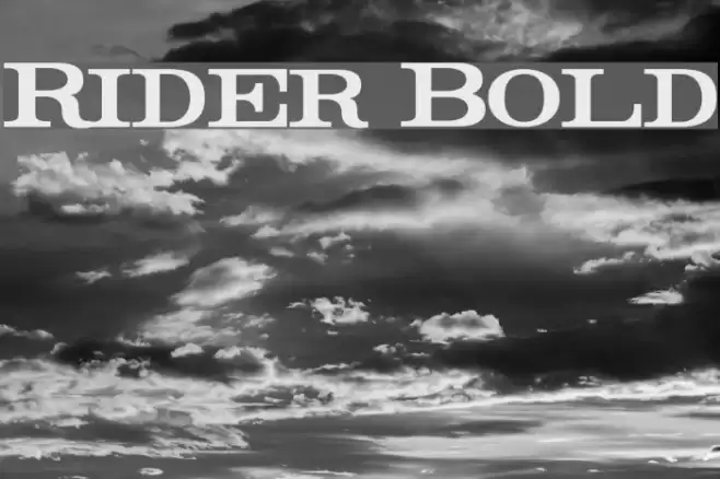 Rider Bold Font examples