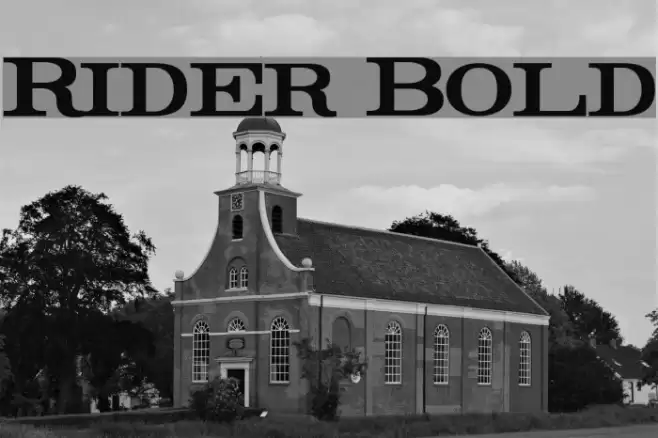 Rider Bold Font examples