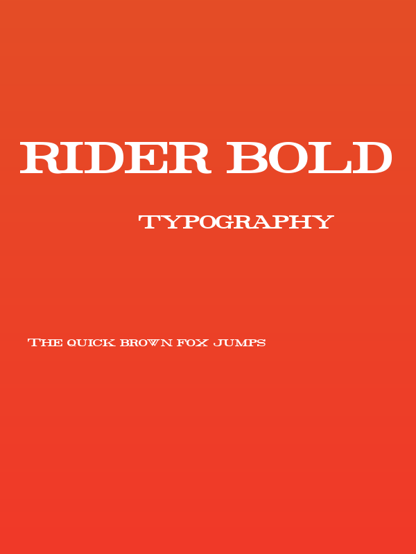 Rider Bold Poster