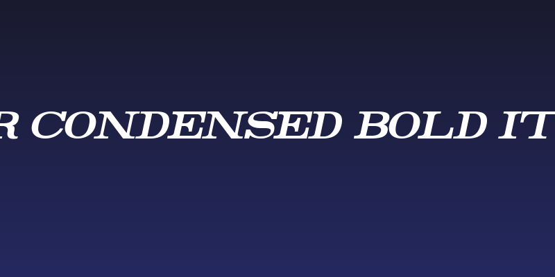 Rider Condensed Bold Italic Social Header