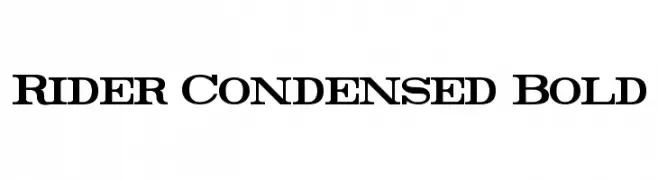 Rider Condensed Bold  नि: शुल्क फ़ॉन्ट्स डाउनलोड