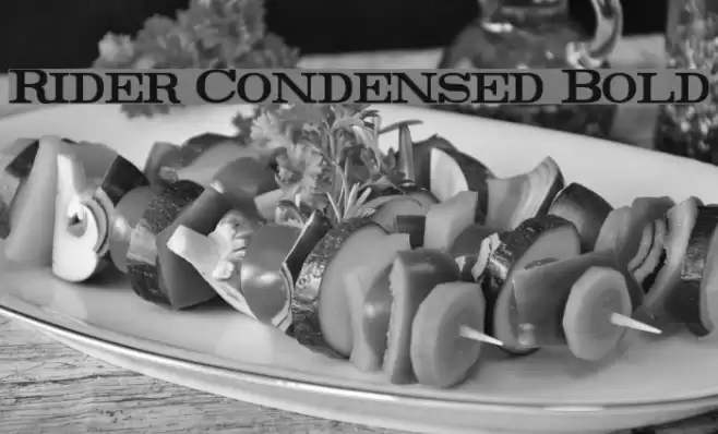 Rider Condensed Bold Font examples