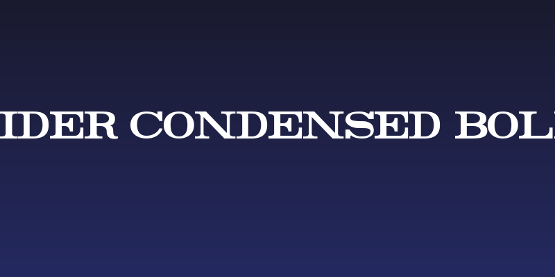 Rider Condensed Bold Social Header