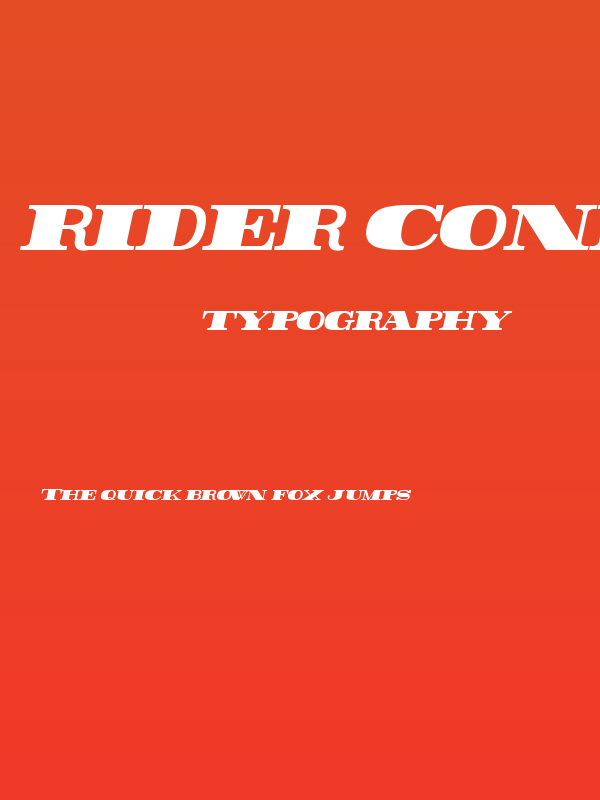 Rider Condensed ExtraBlack Italic Poster