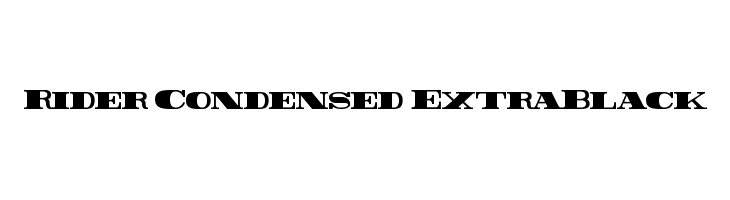 Rider Condensed ExtraBlack  Free Fonts Download