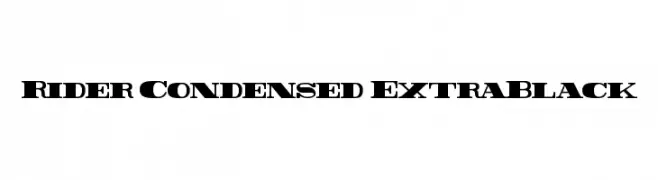 Rider Condensed ExtraBlack  नि: शुल्क फ़ॉन्ट्स डाउनलोड