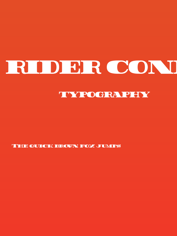 Rider Condensed ExtraBlack Poster