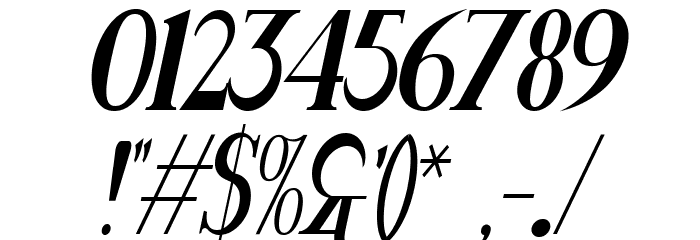Rider Condensed Light Italic Font OTHER CHARS