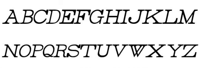 Rider Condensed Light Italic Caratteri MAIUSCOLE
