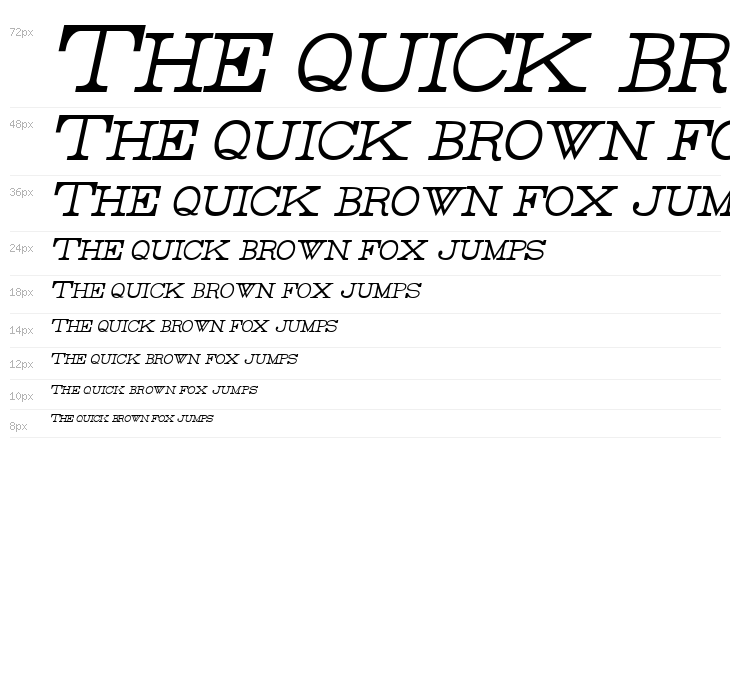 Rider Condensed Light Italic Waterfall