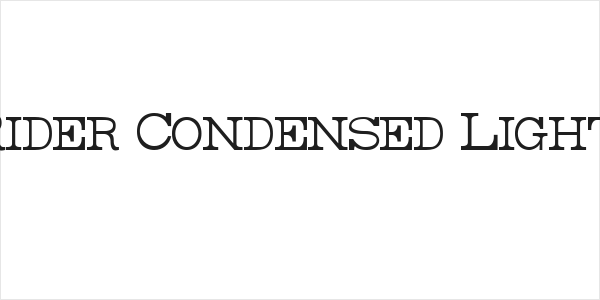 Rider Condensed Light Logo