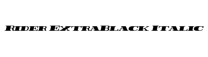 Rider ExtraBlack Italic Font