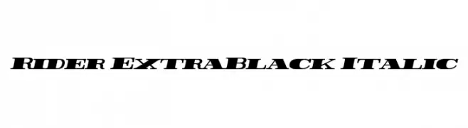 Rider ExtraBlack Italic  नि: शुल्क फ़ॉन्ट्स डाउनलोड