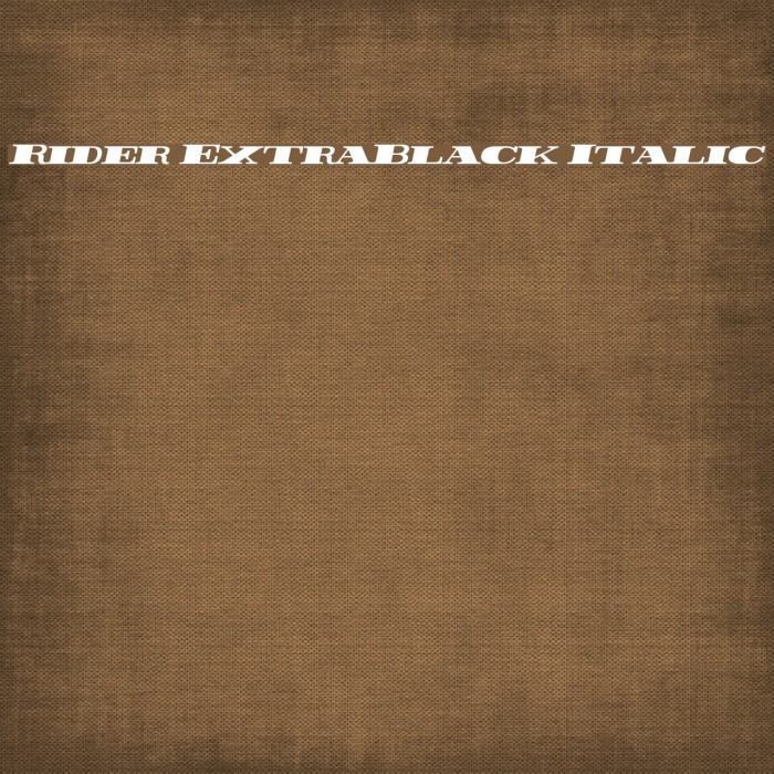 Rider ExtraBlack Italic Font examples