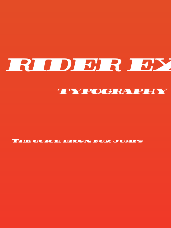 Rider ExtraBlack Italic Poster