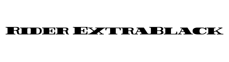 Rider ExtraBlack Font