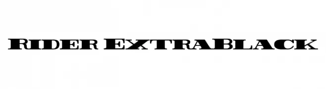 Rider ExtraBlack  नि: शुल्क फ़ॉन्ट्स डाउनलोड