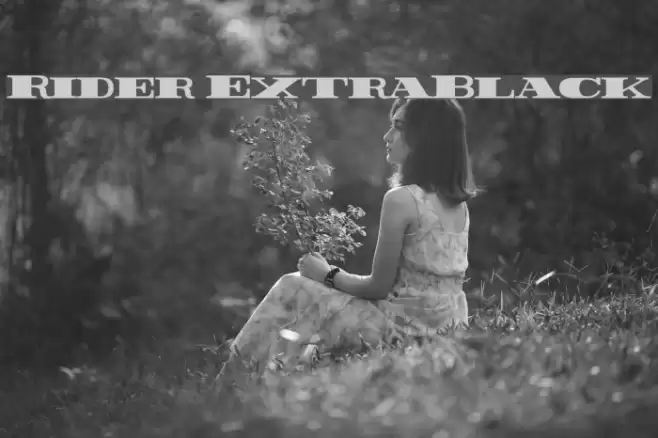 Rider ExtraBlack Font examples