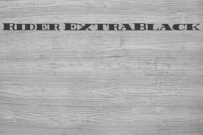 Rider ExtraBlack Font examples