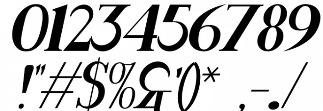 Rider Light Italic Font OTHER CHARS