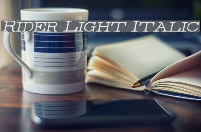 Rider Light Italic Example 1