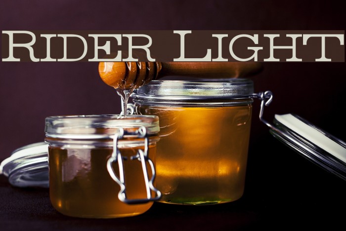 Rider Light Font examples
