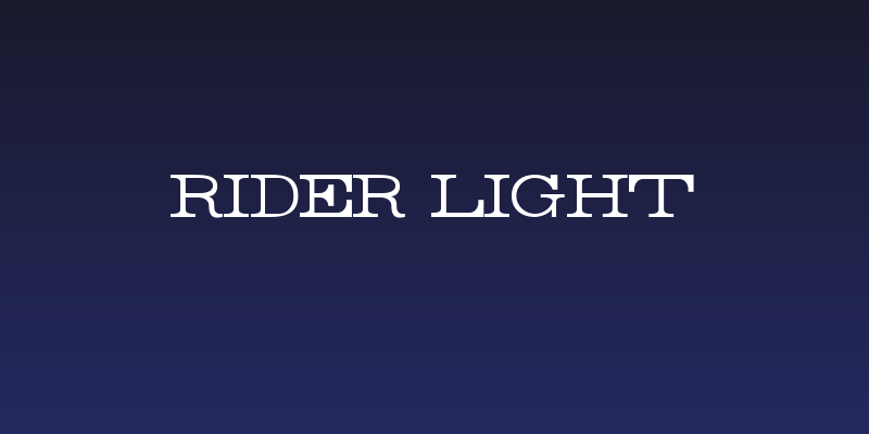 Rider Light Social Header