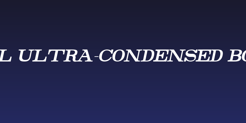 Rider Tall Ultra-condensed Bold Italic Social Header