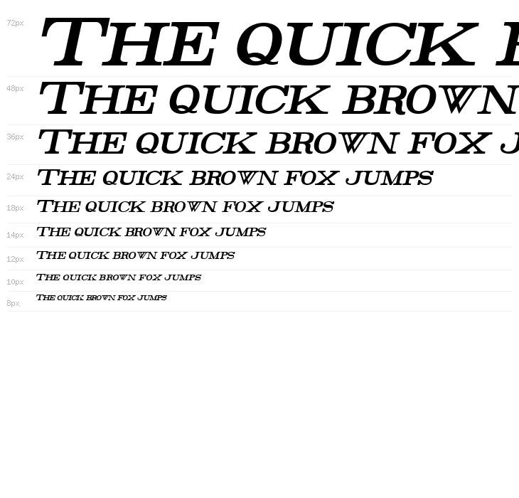 Rider Tall Ultra-condensed Bold Italic Waterfall