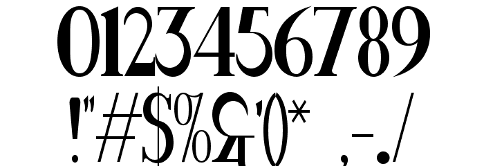 Rider Tall Ultra-condensed Bold Font OTHER CHARS