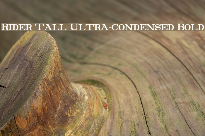 Rider Tall Ultra-condensed Bold Font examples