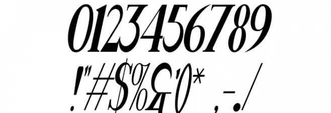Rider Tall Ultra-condensed ExtraBlack Italic Font OTHER CHARS