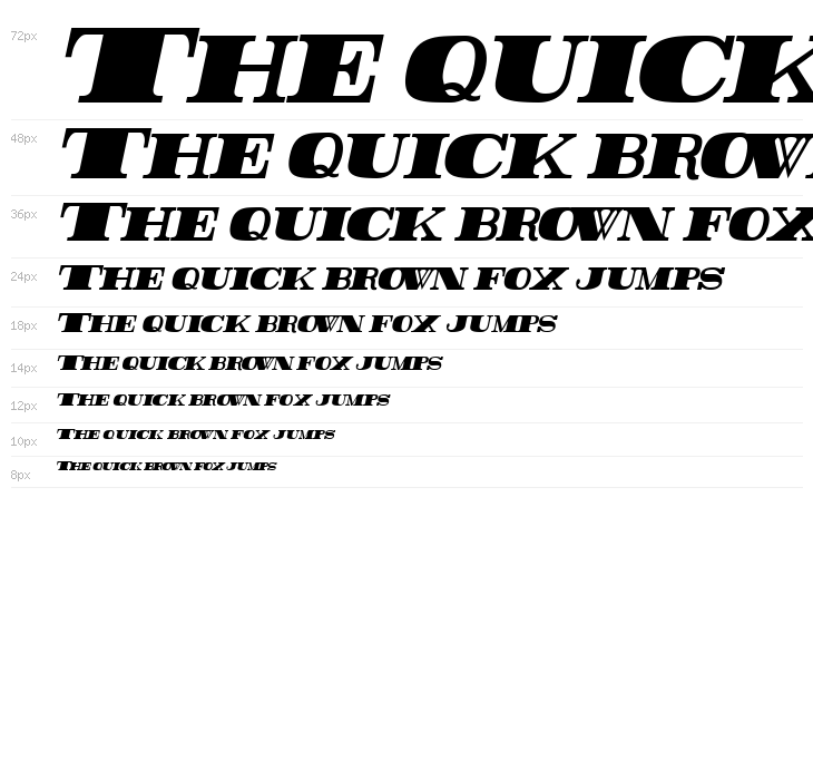 Rider Tall Ultra-condensed ExtraBlack Italic Waterfall